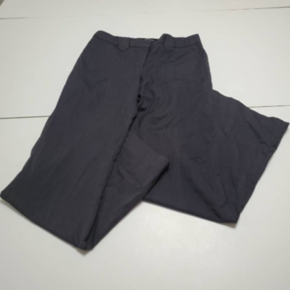 Express Womens Editor Dress Career Pants Gray Pockets Flat Front Stretch 0